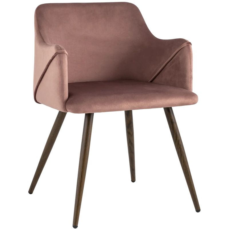Стул Monarch Chair Пепельно-Розовый Велюр Розовый пастельный Коричневый Стул Monarch Chair Пепельно-Розовый Велюр Розовый пастельный Коричневый в Тюмени | Loft Concept