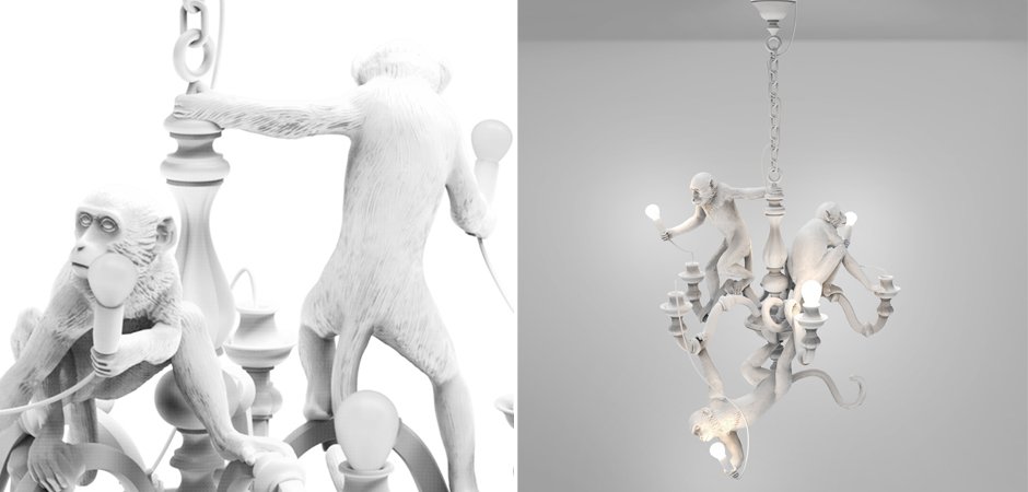 Люстра Seletti Monkey Chandelier White Люстра Seletti Monkey Chandelier White - Loft-Concept в Тюмени