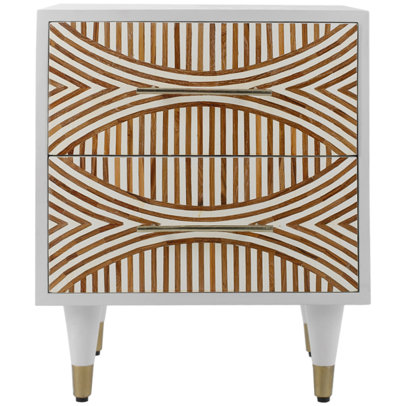 Тумба Arc Bedside Table Белый Коричневый Латунь Тумба Arc Bedside Table Белый Коричневый Латунь в Тюмени | Loft Concept