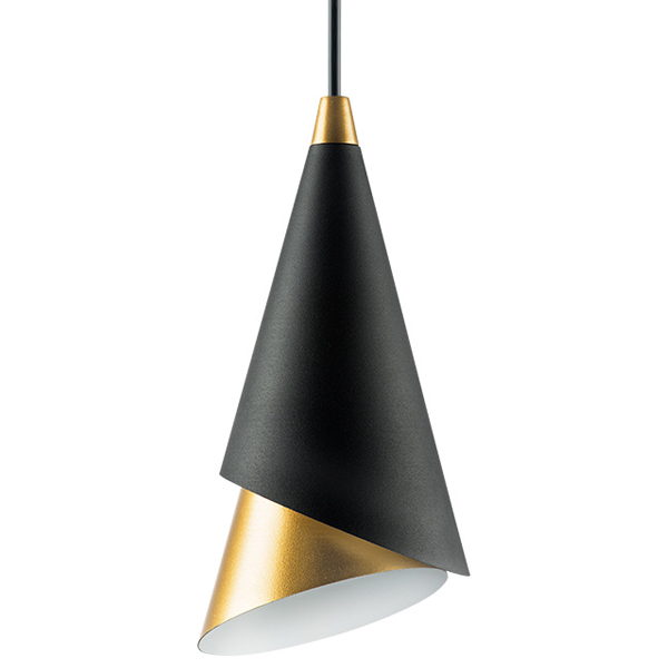 Подвесной светильник Lucio Black and Gold One Черный Золотой Подвесной светильник Lucio Black and Gold One Черный Золотой в Тюмени | Loft Concept