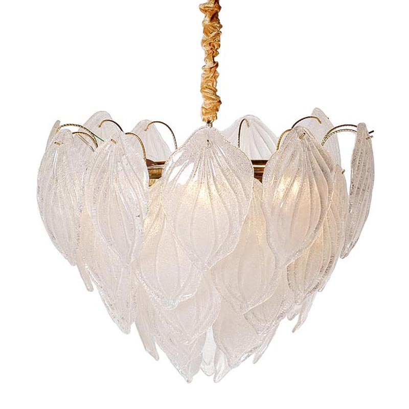 Люстра Textured Glass Chandelier Petal 8 Глянцевое золото Люстра Textured Glass Chandelier Petal 8 Глянцевое золото в Тюмени | Loft Concept