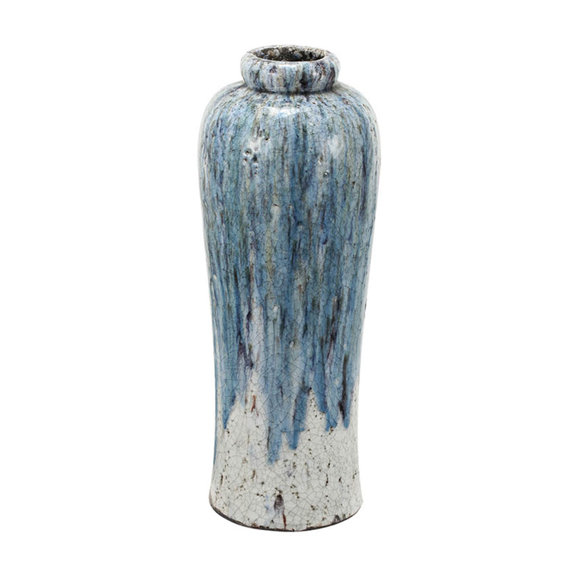 Ваза Terracotta Vase blue-white high Белый Голубой Ваза Terracotta Vase blue-white high Белый Голубой в Тюмени | Loft Concept