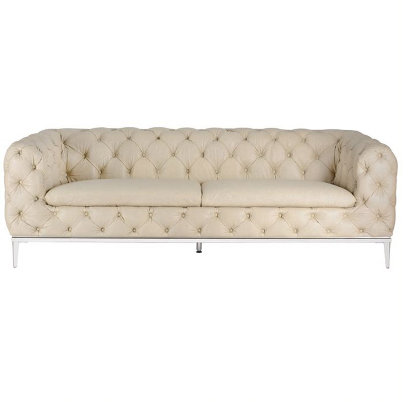 Диван Dorsten Sofa leather Молочный Диван Dorsten Sofa leather Молочный в Тюмени | Loft Concept
