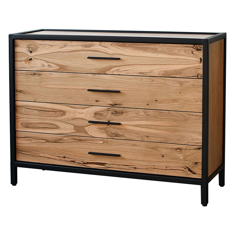 Комод в стиле лофт Irvine Industrial Metal Rust Chest of Drawers Древесина Черный Комод в стиле лофт Irvine Industrial Metal Rust Chest of Drawers Древесина Черный в Тюмени | Loft Concept