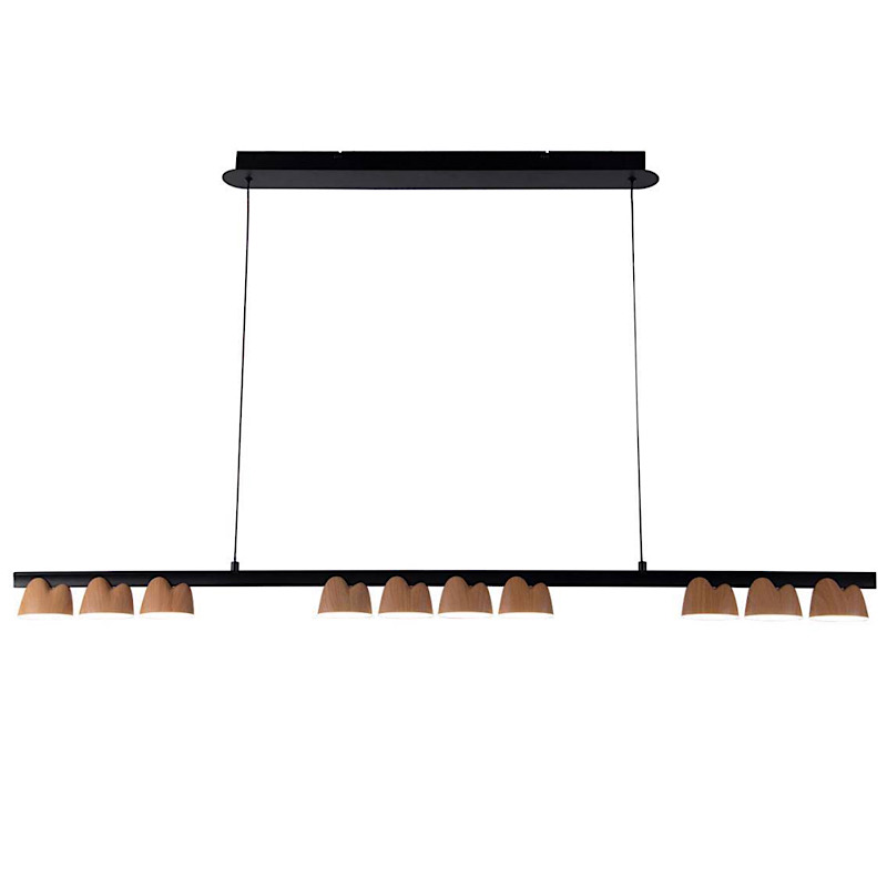 Люстра Collection Wooden Eco Light 135 Черный матовый Прозрачный в Тюмени | Loft Concept 