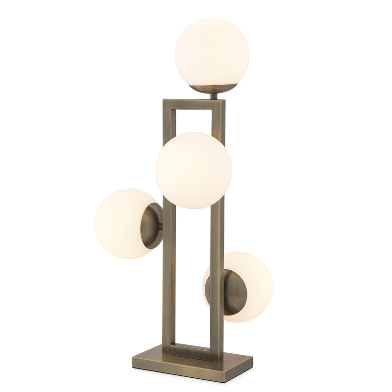 Настольная лампа Eichholtz Table Lamp Pascal brass Латунь Белое матовое стекло Настольная лампа Eichholtz Table Lamp Pascal brass Латунь Белое матовое стекло в Тюмени | Loft Concept