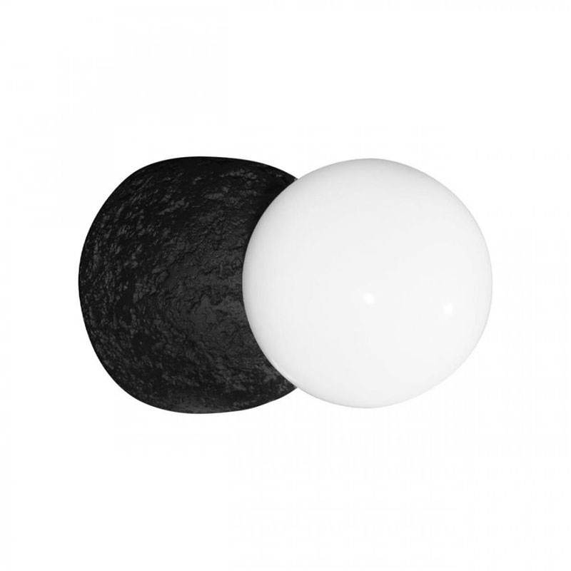 Бра Sea foam Black диаметр 10 Белый Черный Бра Sea foam Black диаметр 10 Белый Черный в Тюмени | Loft Concept