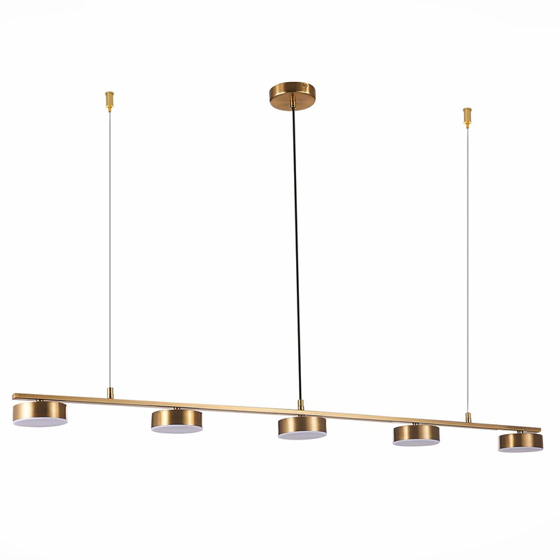Люстра Five Headlights Linear Chandelier Латунь Черный Люстра Five Headlights Linear Chandelier Латунь Черный в Тюмени | Loft Concept