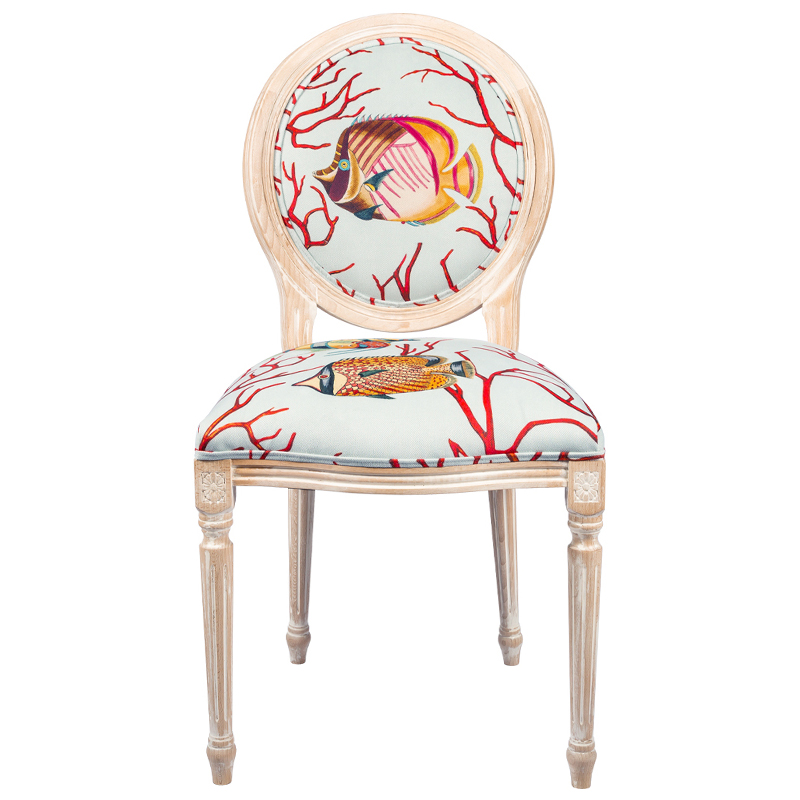 Мягкий стул Seabed Print Мульти Бежевый Мягкий стул Seabed Print Мульти Бежевый в Тюмени | Loft Concept