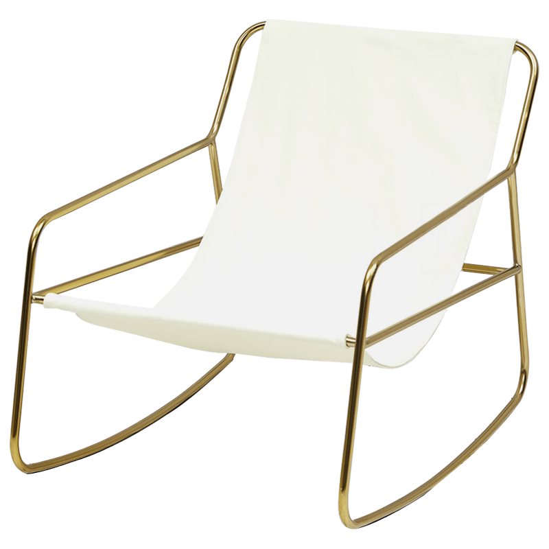 Кресло-качалка Etienne Chair Белый Золотой Кресло-качалка Etienne Chair Белый Золотой в Тюмени | Loft Concept