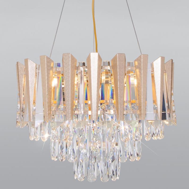 Люстра Crystal Edge Chandelier Прозрачный (Transparent) Золотой Люстра Crystal Edge Chandelier Прозрачный (Transparent) Золотой в Тюмени | Loft Concept