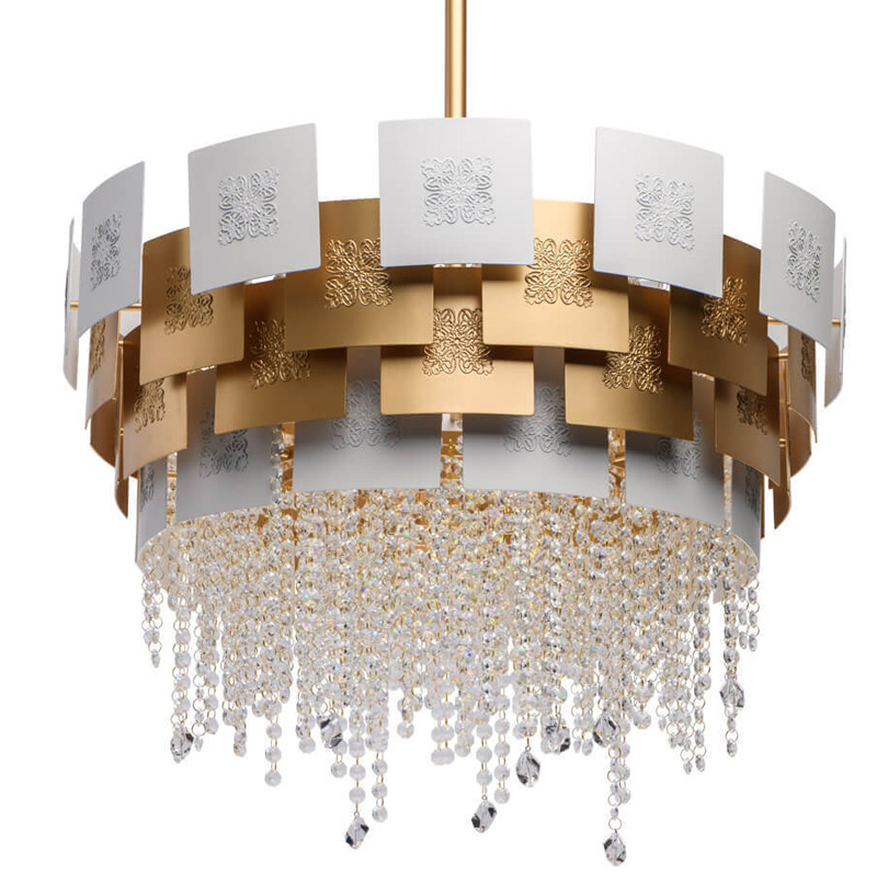 Люстра Engraving Plates White Gold Белый Золотой Люстра Engraving Plates White Gold Белый Золотой в Тюмени | Loft Concept