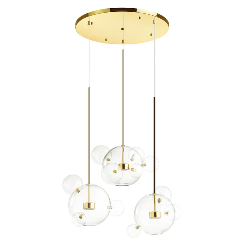 Люстра Transparent Bubble Chandelier Gold Circle Глянцевое золото Прозрачный Люстра Transparent Bubble Chandelier Gold Circle Глянцевое золото Прозрачный в Тюмени | Loft Concept
