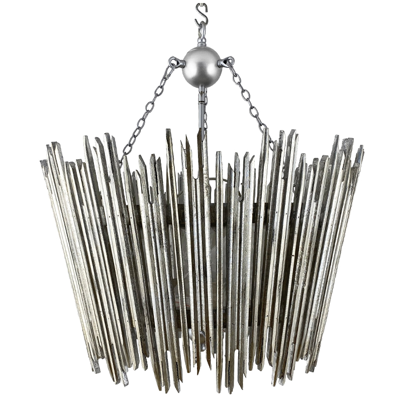 Люстра Ragna Silver Wooden Rods Chandelier Серебряный Люстра Ragna Silver Wooden Rods Chandelier Серебряный в Тюмени | Loft Concept