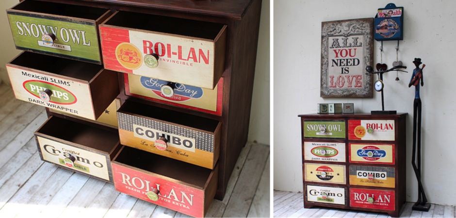 Комод в винтажном стиле с цветными ящиками Hurbor Loft Vintage Комод в винтажном стиле с цветными ящиками Hurbor Loft Vintage - Loft-Concept в Тюмени