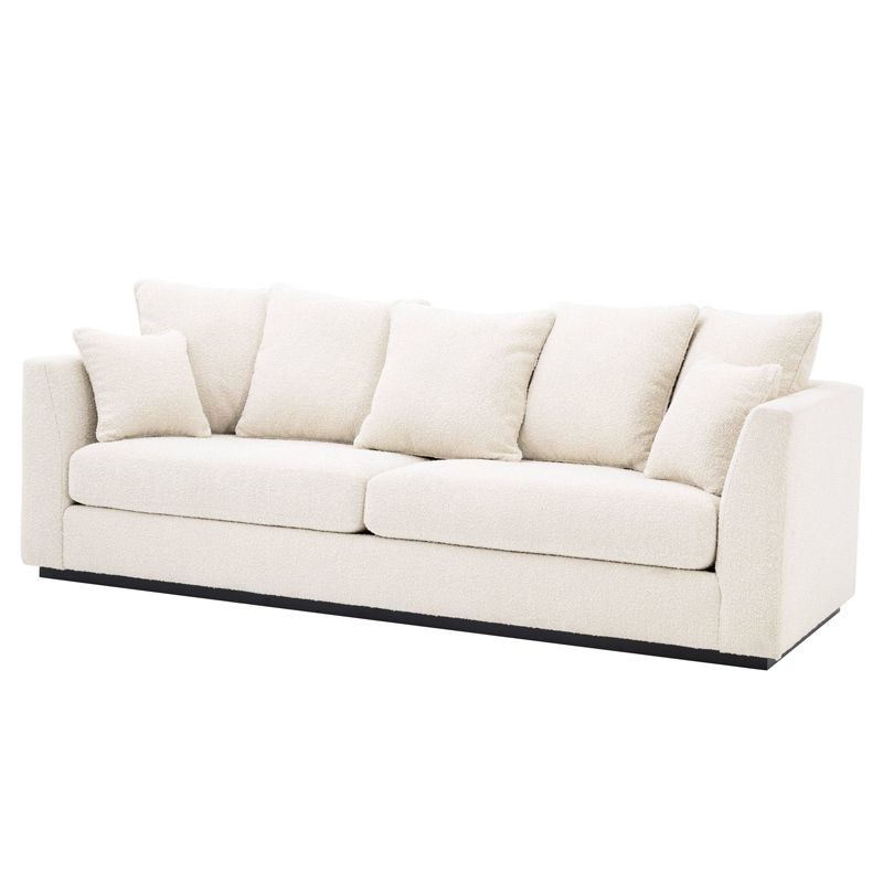 Диван Eichholtz Sofa Taylor boucle cream Кремовый Черный Диван Eichholtz Sofa Taylor boucle cream Кремовый Черный в Тюмени | Loft Concept