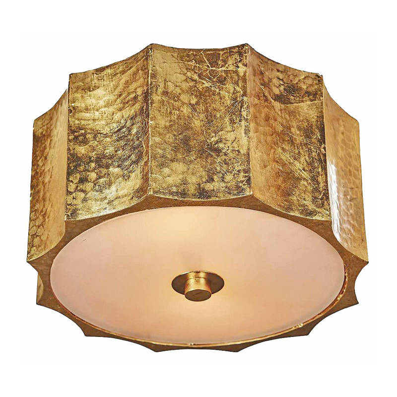 Потолочный светильник Grooved Gold Drum Золотой Потолочный светильник Grooved Gold Drum Золотой в Тюмени | Loft Concept
