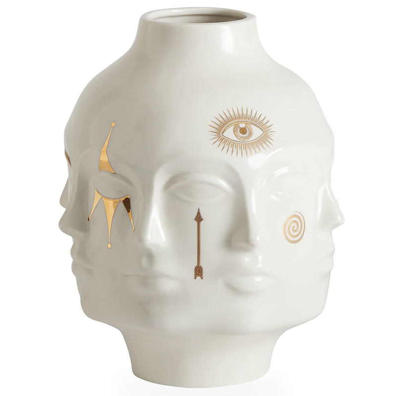 Ваза Jonathan Adler Gilded Dora Maar Large Vase Белый Глянцевое золото Ваза Jonathan Adler Gilded Dora Maar Large Vase Белый Глянцевое золото в Тюмени | Loft Concept