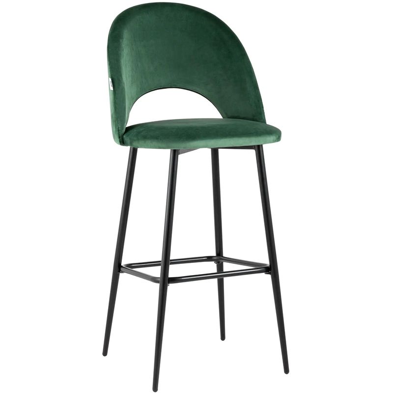 Барный Стул CLIFF Chair Зеленый Велюр Зеленый Черный Барный Стул CLIFF Chair Зеленый Велюр Зеленый Черный в Тюмени | Loft Concept