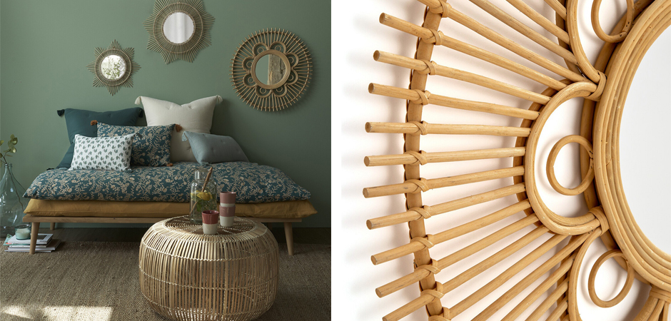 Зеркало Mirror Rattan Round D90 Зеркало Mirror Rattan Round D90 - Loft-Concept в Тюмени