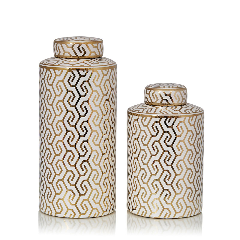 Ваза Vase Geometry white and gold Белый Золотой Ваза Vase Geometry white and gold Белый Золотой в Тюмени | Loft Concept