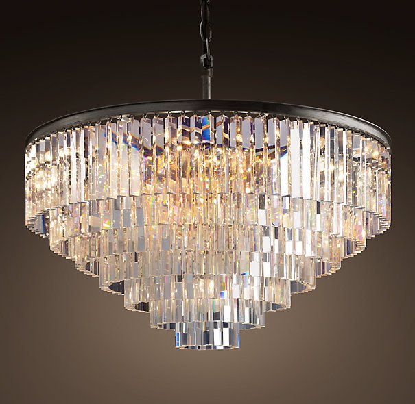 Люстра RH 1920s Odeon Clear Glass Fringe Chandelier - 80, 110 Черный Люстра RH 1920s Odeon Clear Glass Fringe Chandelier - 80, 110 Черный в Тюмени | Loft Concept