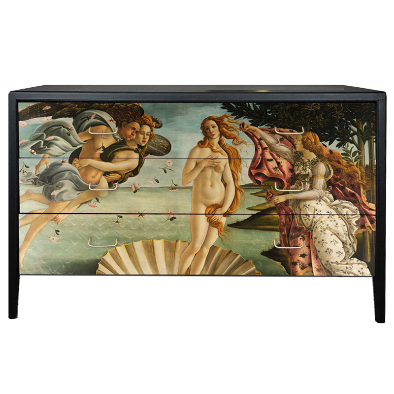 Комод Афродита Chest Of Drawers The Birth Of Venus Черный Бежево-серый Комод Афродита Chest Of Drawers The Birth Of Venus Черный Бежево-серый в Тюмени | Loft Concept