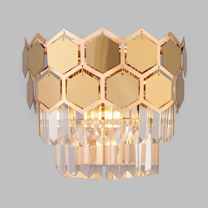 Бра Hanging Hexagon Moira Sconce gold Прозрачный (Transparent) Золотой Бра Hanging Hexagon Moira Sconce gold Прозрачный (Transparent) Золотой в Тюмени | Loft Concept
