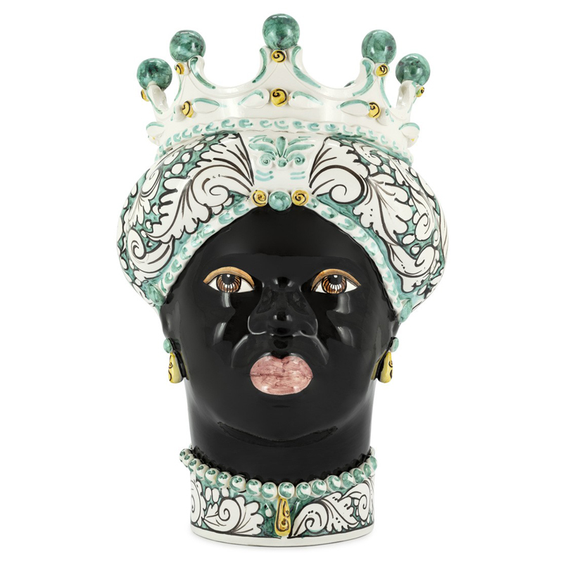 Ваза VASE MORO LADY CROWN turquoise Мульти Ваза VASE MORO LADY CROWN turquoise Мульти в Тюмени | Loft Concept