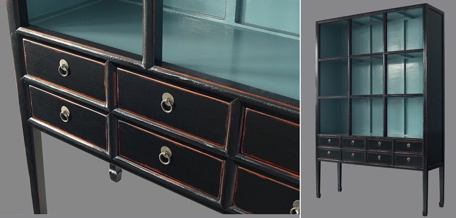 Стеллаж Сhinoise black and blue Стеллаж Сhinoise black and blue - Loft-Concept в Тюмени