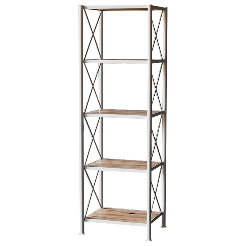 Стеллаж Pheobe White Industrial Metal Rust Rack Белый Древесина Стеллаж Pheobe White Industrial Metal Rust Rack Белый Древесина в Тюмени | Loft Concept