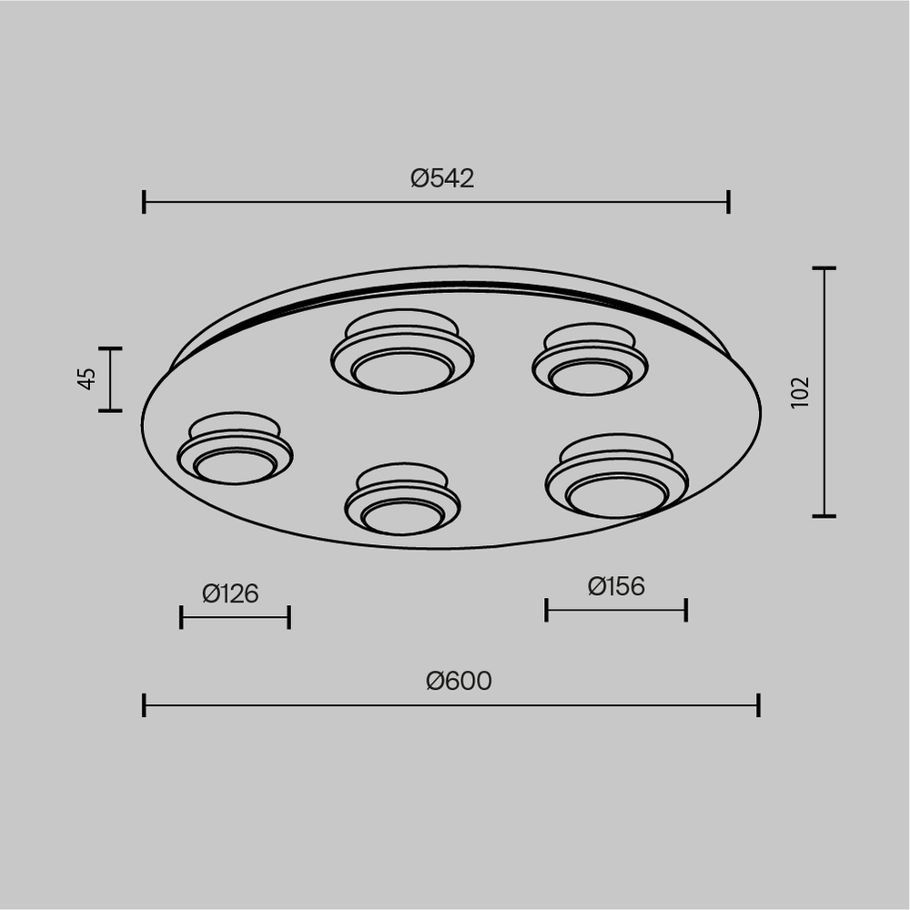 Потолочный светильник Pharao 3000К 56Вт в Тюмени