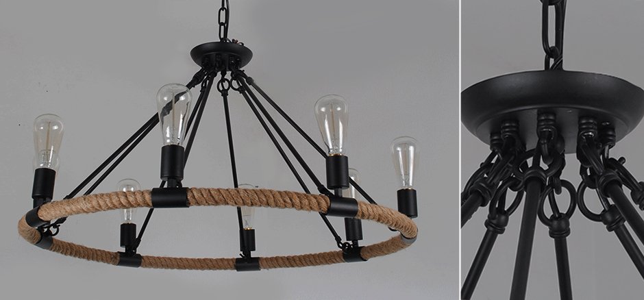 Люстра Round Tube Loft Rope Light Люстра Round Tube Loft Rope Light - Loft-Concept в Тюмени