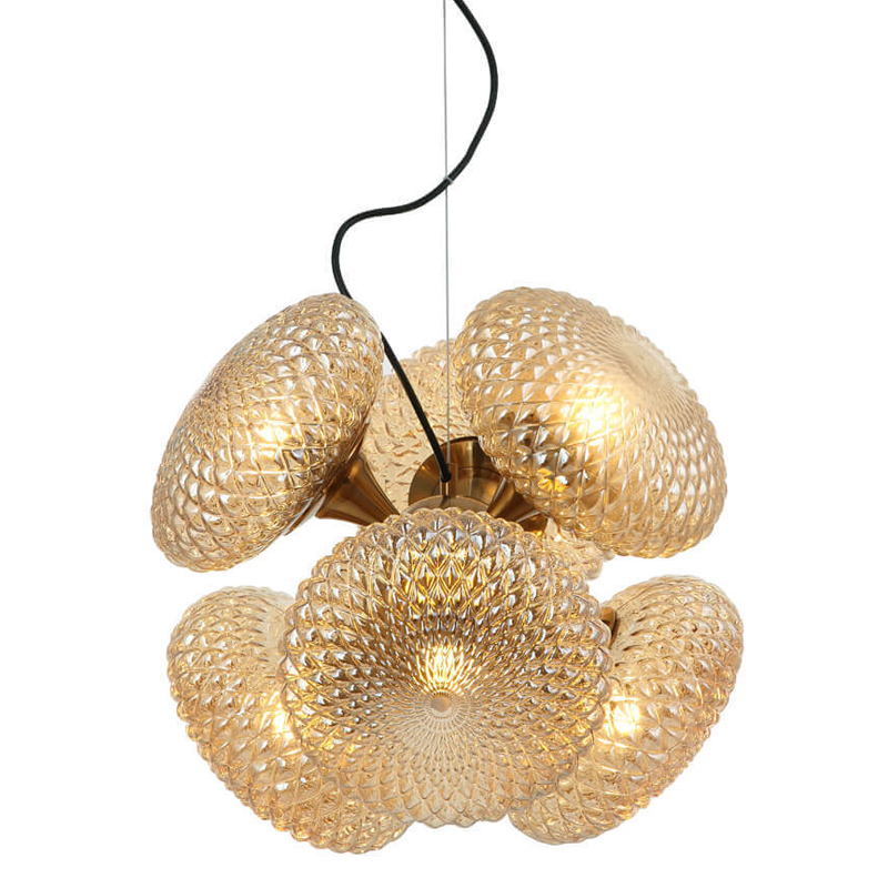 Люстра Glass Solar Balloon bronze 6 Бронза Прозрачный желтый Люстра Glass Solar Balloon bronze 6 Бронза Прозрачный желтый в Тюмени | Loft Concept