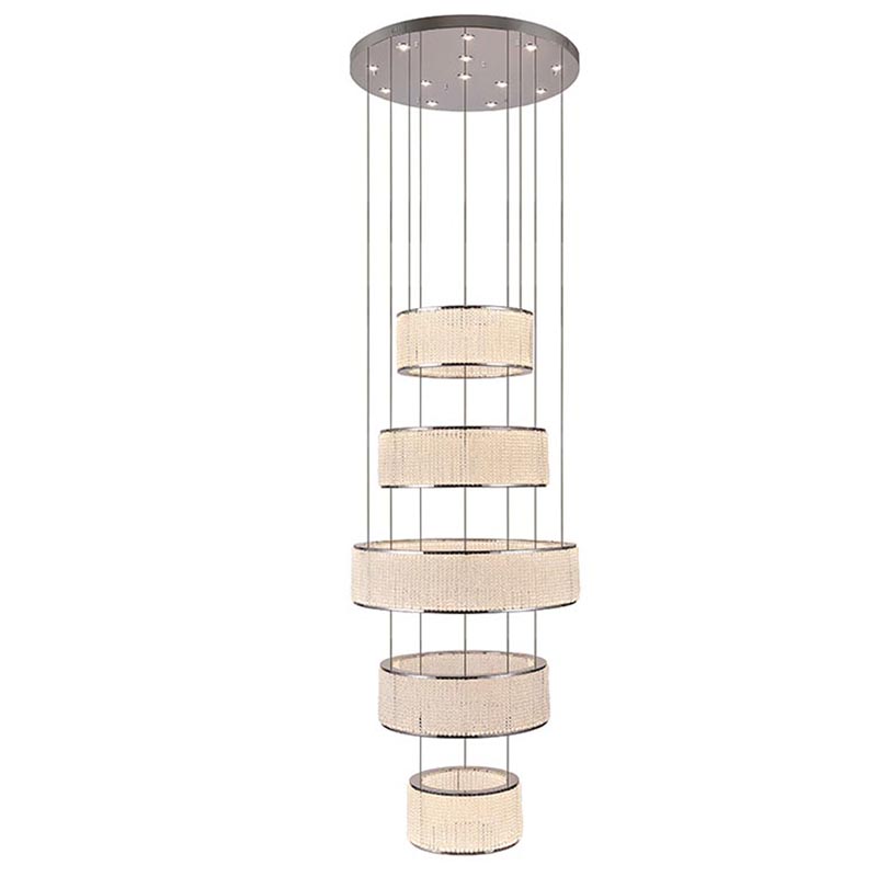 Люстра Crystal Shine Naomi 5 rings Chandelier Хром Прозрачный (Transparent) Люстра Crystal Shine Naomi 5 rings Chandelier Хром Прозрачный (Transparent) в Тюмени | Loft Concept