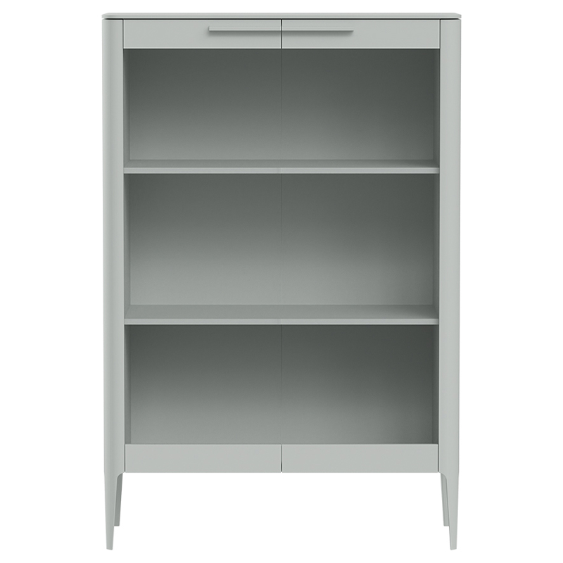 Витрина светло-серая с 2-мя стеклянными дверцами и 3-мя полками Type  Светло-серый в Тюмени | Loft Concept 