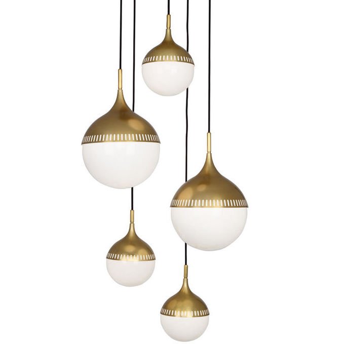 Люстра RIO MULTI-ARM CHANDELIER Латунь Белый Люстра RIO MULTI-ARM CHANDELIER Латунь Белый в Тюмени | Loft Concept