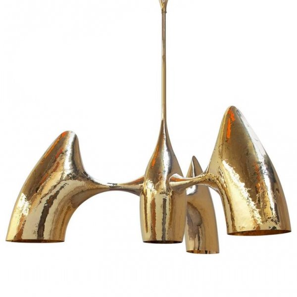 Люстра Philippe Hiquily Chandelier Винтажное глянцевое золото с состаренным эффектом Люстра Philippe Hiquily Chandelier Винтажное глянцевое золото с состаренным эффектом в Тюмени | Loft Concept