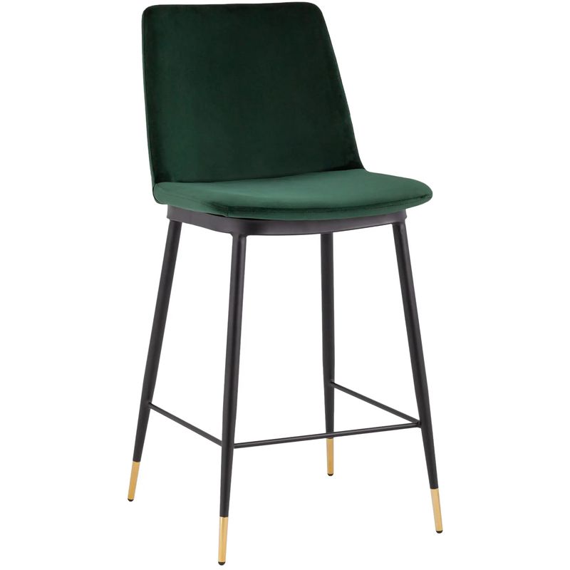 Полубарный Стул Melissa Chair Зеленый Велюр Зеленый Черный Полубарный Стул Melissa Chair Зеленый Велюр Зеленый Черный в Тюмени | Loft Concept