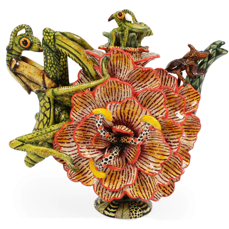 Чайник Богомол и Тропический Цветок Praying Mantis Teapot Оранжевый Зеленый Чайник Богомол и Тропический Цветок Praying Mantis Teapot Оранжевый Зеленый в Тюмени | Loft Concept