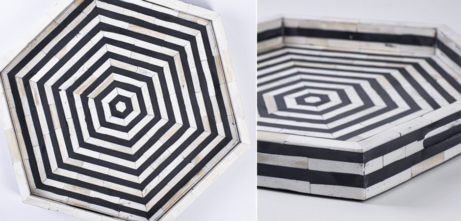 Поднос Geometric Инкрустация кость - Loft-Concept в Тюмени