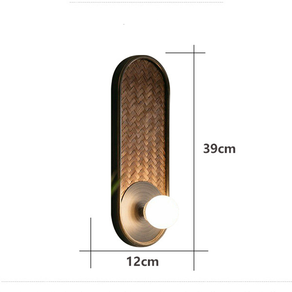 Бра с декором из плетеного бамбука Wicker Oval Lamp Бра с декором из плетеного бамбука Wicker Oval Lamp в Тюмени