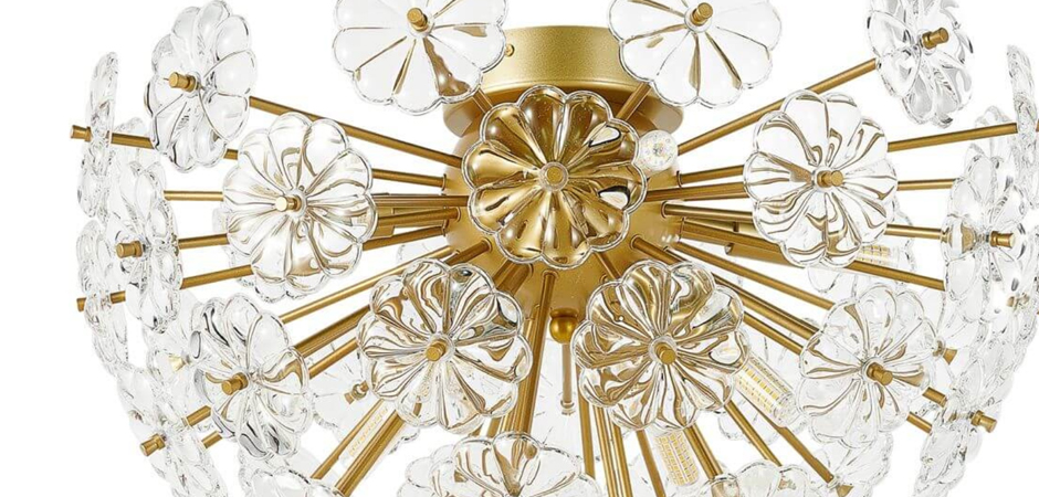Потолочный Светильник Glass Flowers Sputnik Ceiling Потолочный Светильник Glass Flowers Sputnik Ceiling - Loft-Concept в Тюмени
