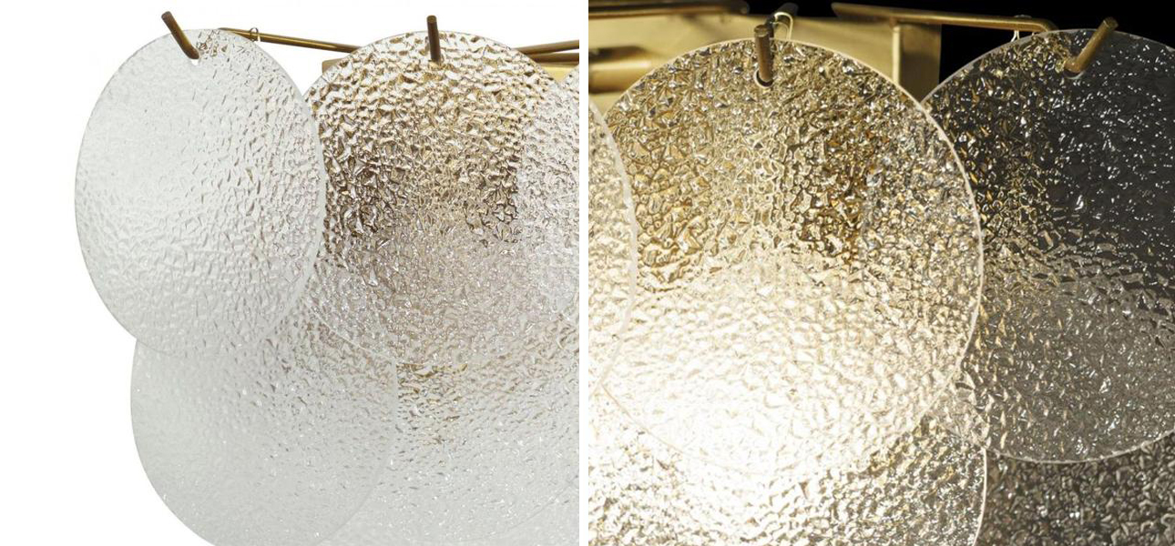 Бра Nimbus Рельефное Прозрачное стекло - фото