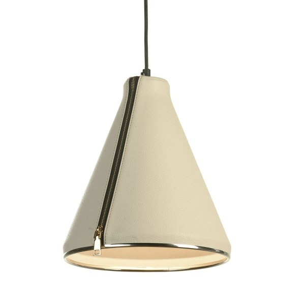 Подвесной светильник Leather Cone Beige Pendant Подвесной светильник Leather Cone Beige Pendant в Тюмени | Loft Concept