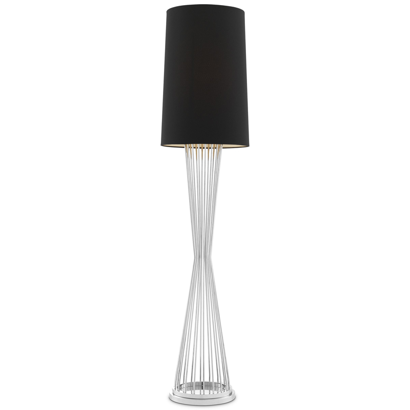 Торшер Eichholtz Floor Lamp Holmes Nickel Никель Черный Торшер Eichholtz Floor Lamp Holmes Nickel Никель Черный в Тюмени | Loft Concept