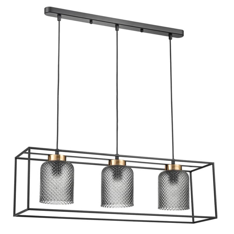 Люстра Myron Chandelier rectangular Черный Дымчатый (Smoke) Люстра Myron Chandelier rectangular Черный Дымчатый (Smoke) в Тюмени | Loft Concept