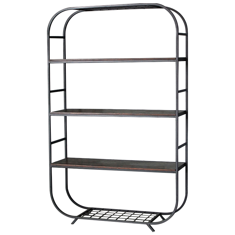 Стеллаж Martine Industrial Metal Rust Rack Черный Коричневый Стеллаж Martine Industrial Metal Rust Rack Черный Коричневый в Тюмени | Loft Concept