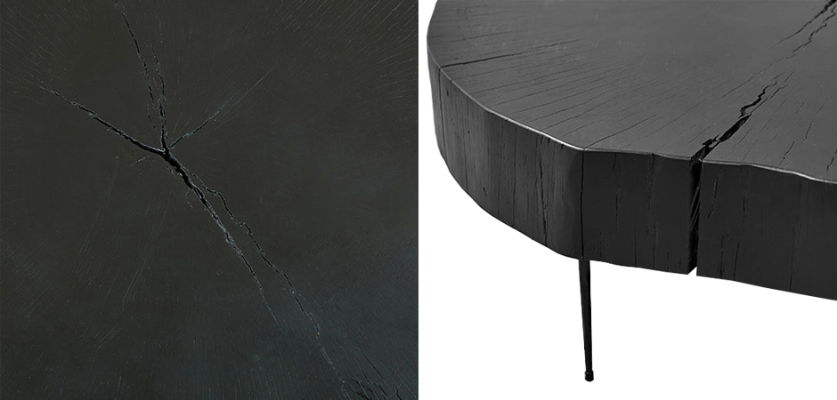 Кофейный стол Saw Cut Black Wood Coffee Table Кофейный стол Saw Cut Black Wood Coffee Table - Loft-Concept в Тюмени