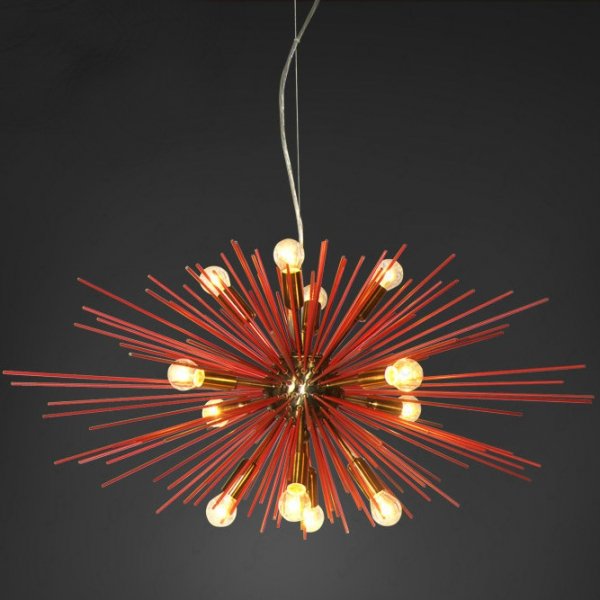 Люстра ASTRA Chandelier Sputnik Red and Brass Люстра ASTRA Chandelier Sputnik Red and Brass в Тюмени | Loft Concept